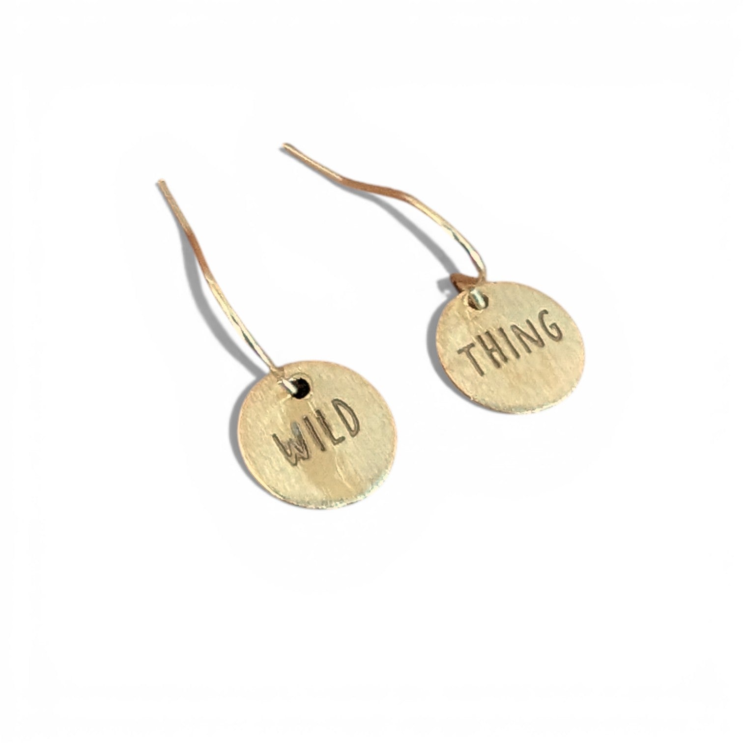 Telling Short Quote Earrings - Wild Thing
