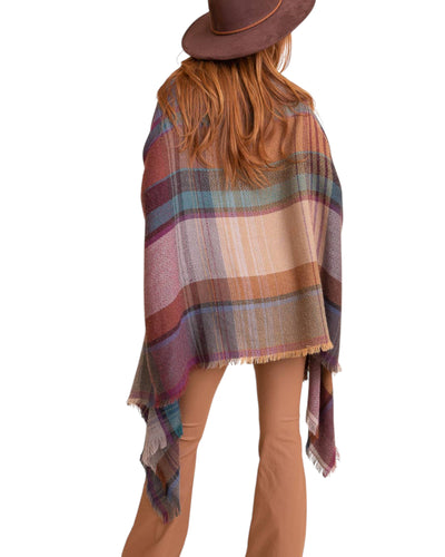 The Multicolor Plaid Pocket Ruana