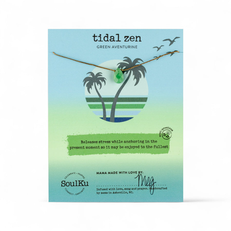 Tidal Zen Green Aventurine Necklace