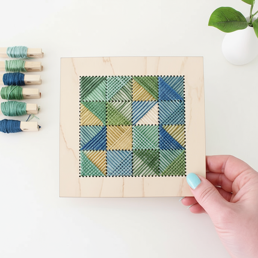Modern Craft: Wood Panel Embroidery