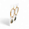 Nova Gemstone + Brass Earrings