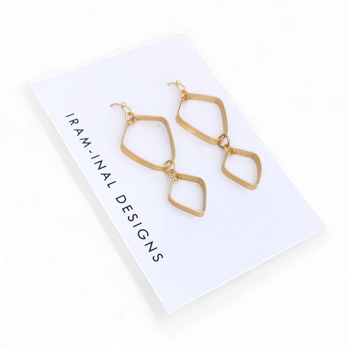 Athena Brass Earrings