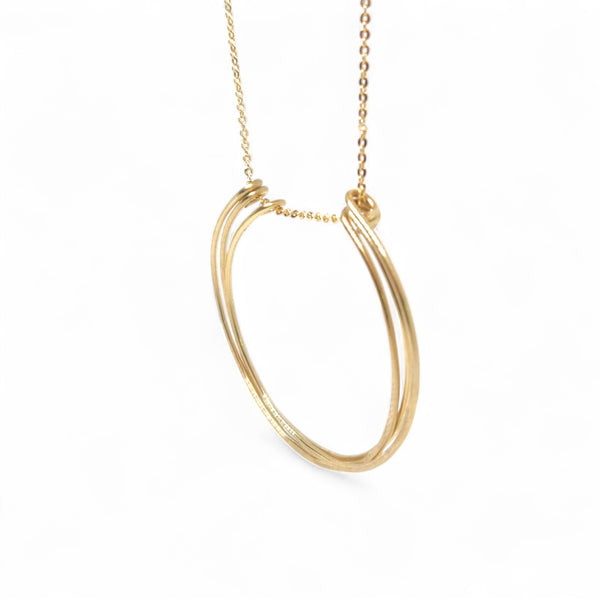 Sabine Hand-hammered Brass Necklace