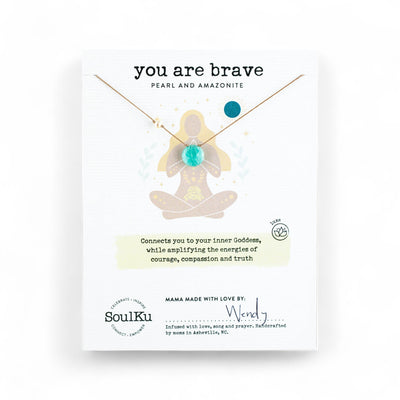 You are Brave Amazonite Necklace