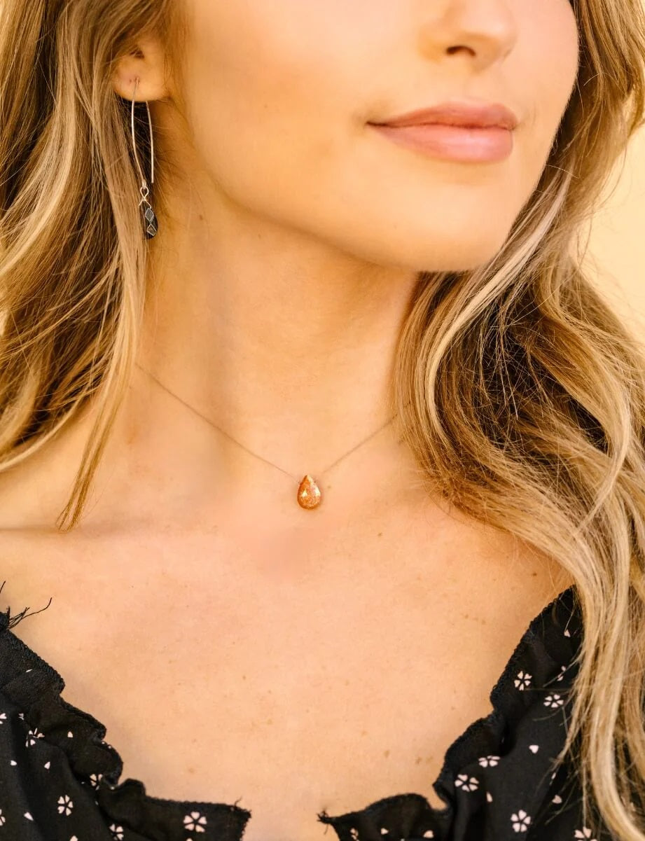 You Are Worthy Luxe Necklace - Sunstone