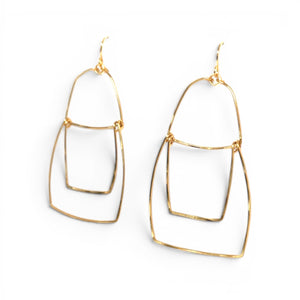 Zane Hand Hammered Brass Earrings