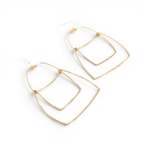 Zane Hand Hammered Brass Earrings