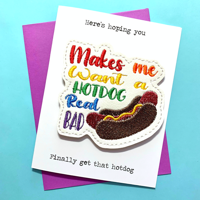 Hotdog Greeting Card with Magnet