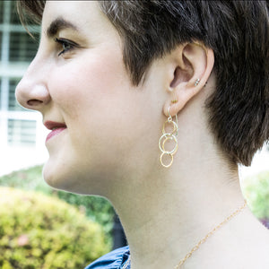 Bubble Earrings - mixed metals