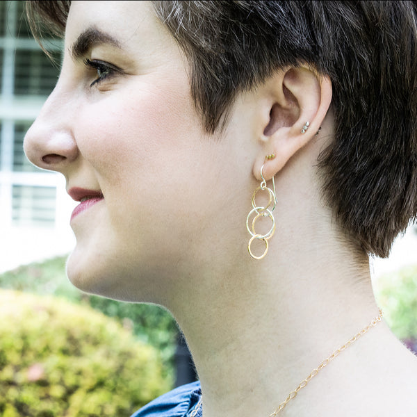 Bubble Earrings - mixed metals