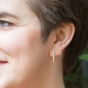 Mini Beaded Studs - sterling