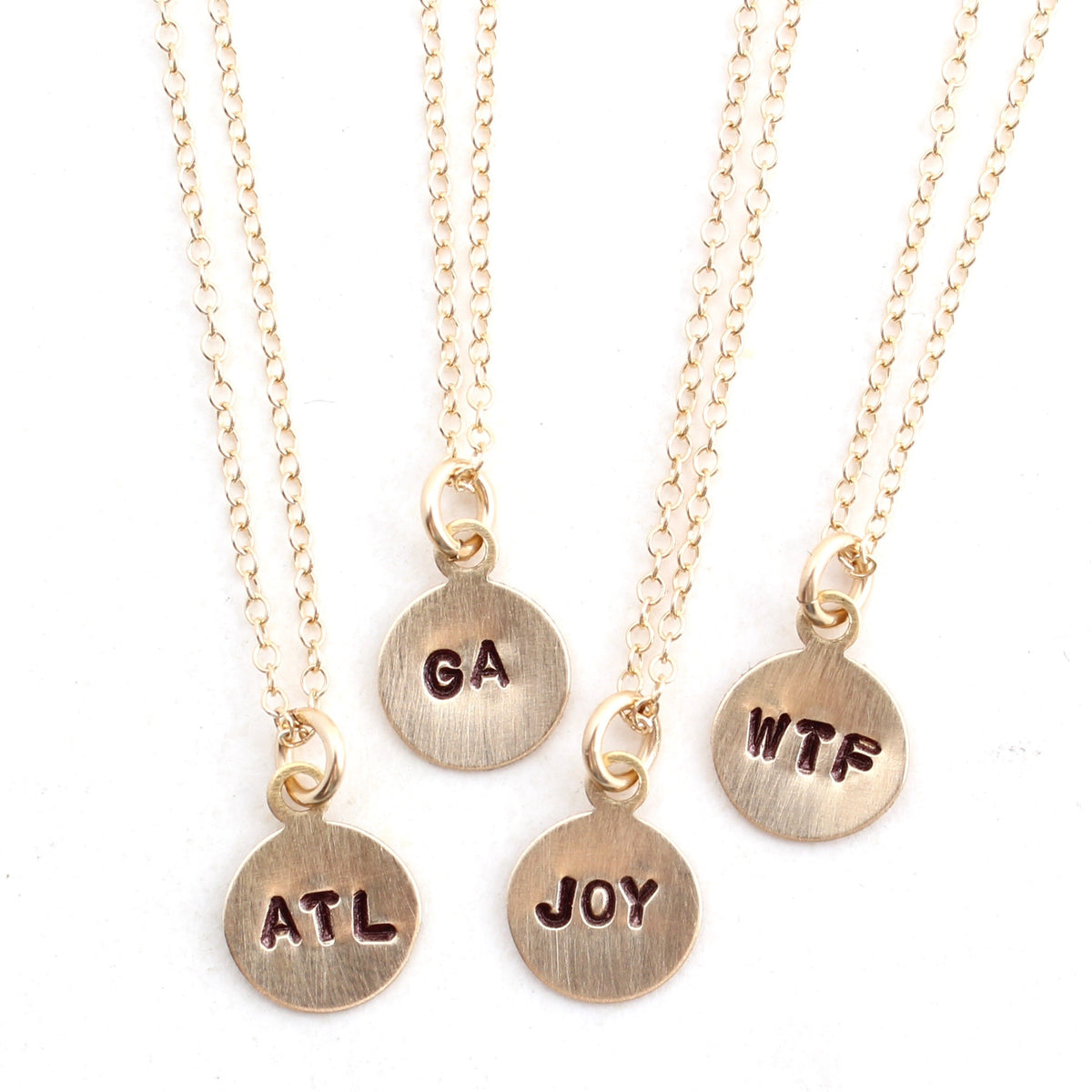 Stamped Phrase Necklace - Small
