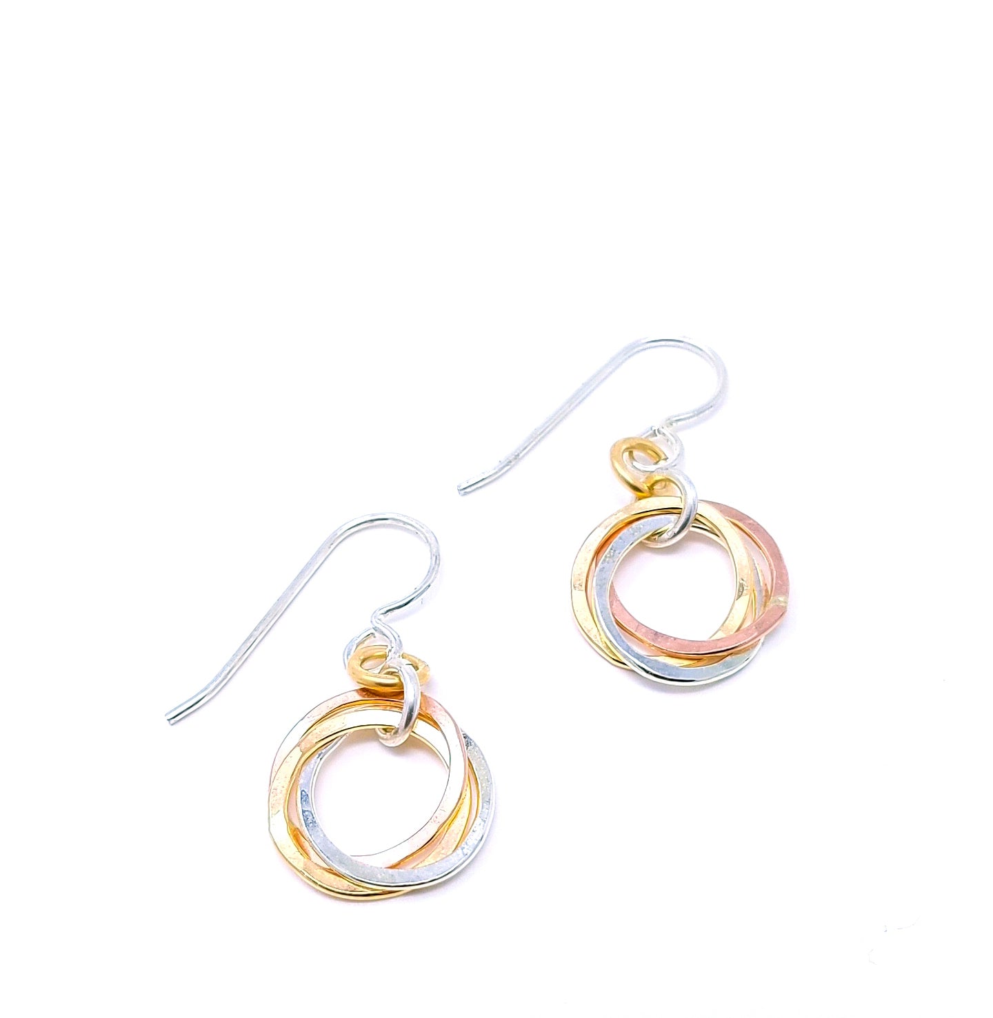 Mini Trio Earrings - Mixed Metals