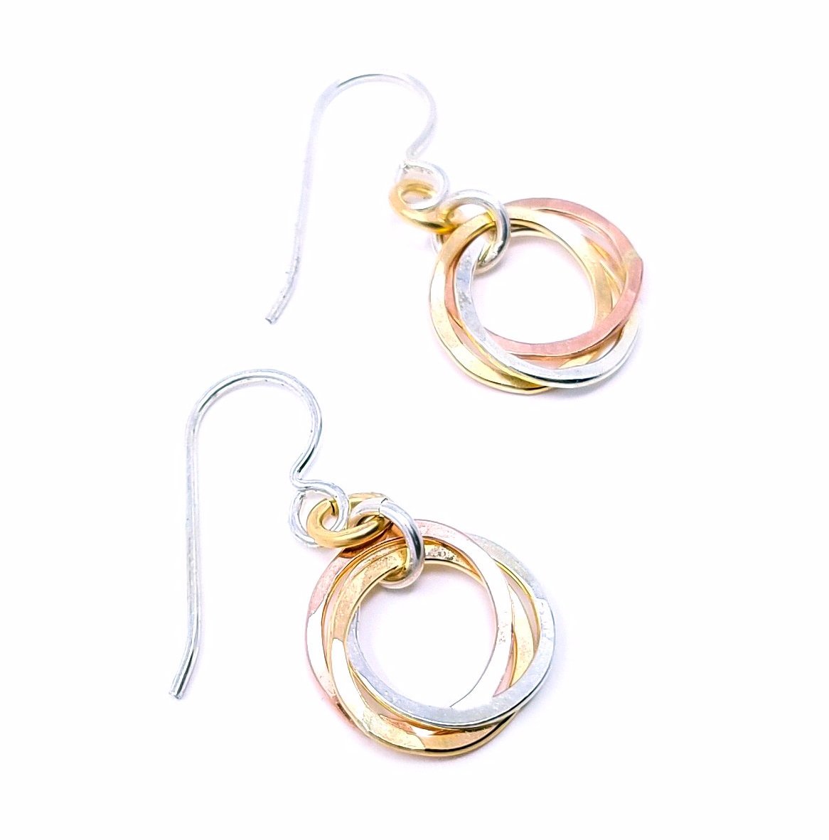 Mini Trio Earrings - Mixed Metals