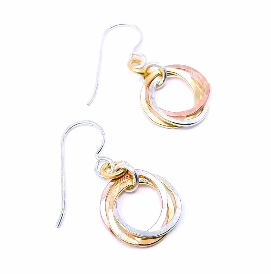 Mini Trio Earrings - Mixed Metals