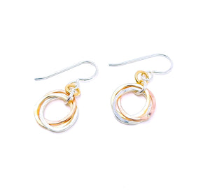 Mini Trio Earrings - Mixed Metals