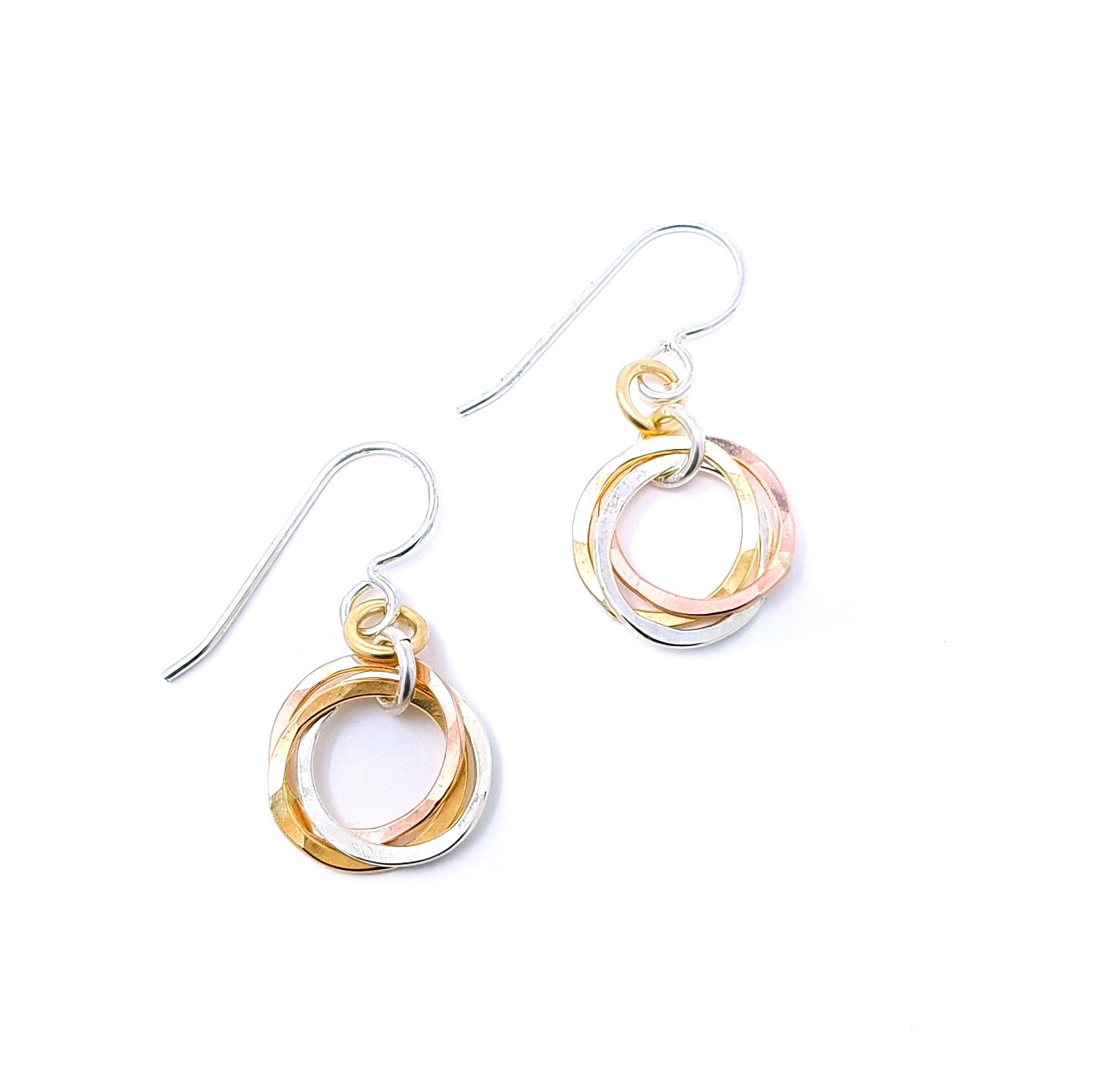 Mini Trio Earrings - Mixed Metals