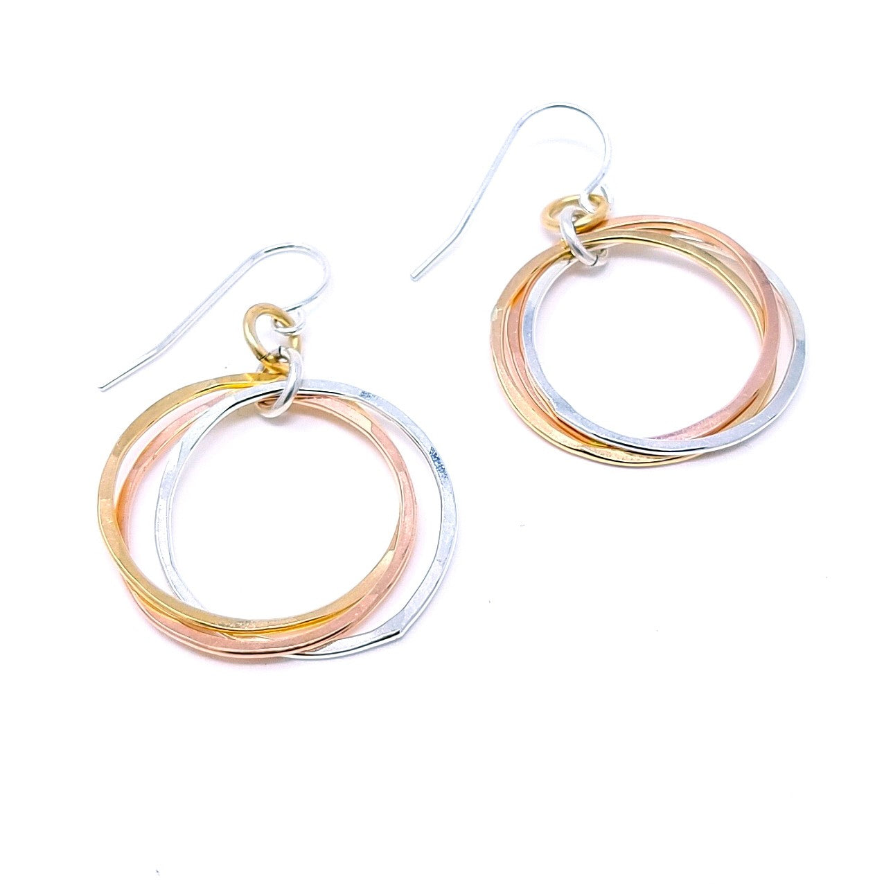 Large Trio Earrings - Mixed Metals