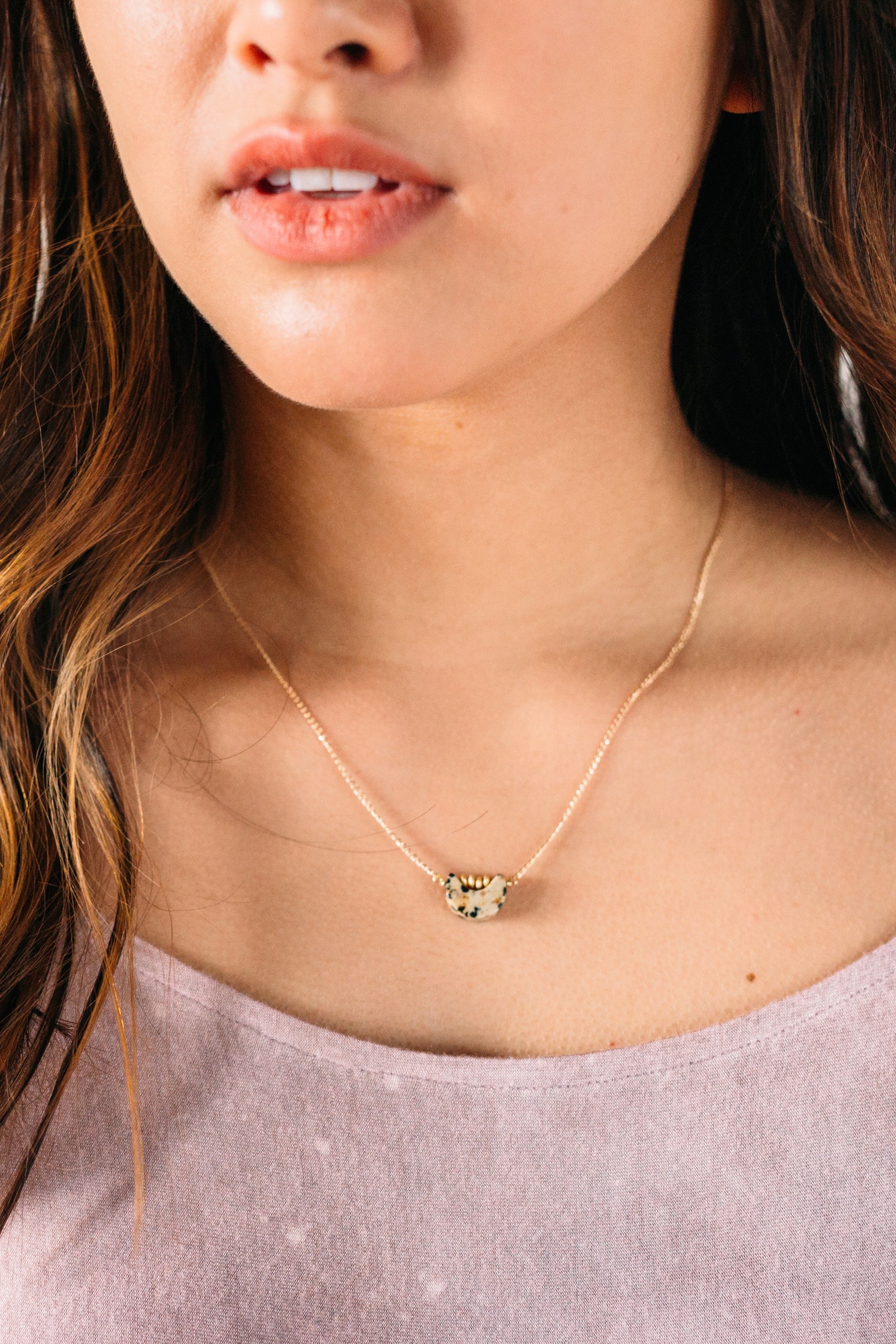 Dalmatian Necklace - Moon Gem