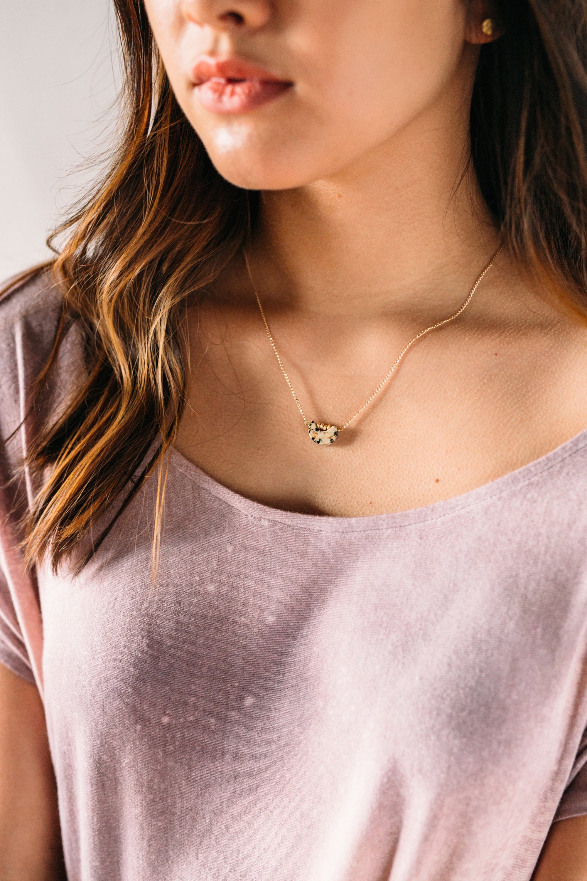 Dalmatian Necklace - Moon Gem