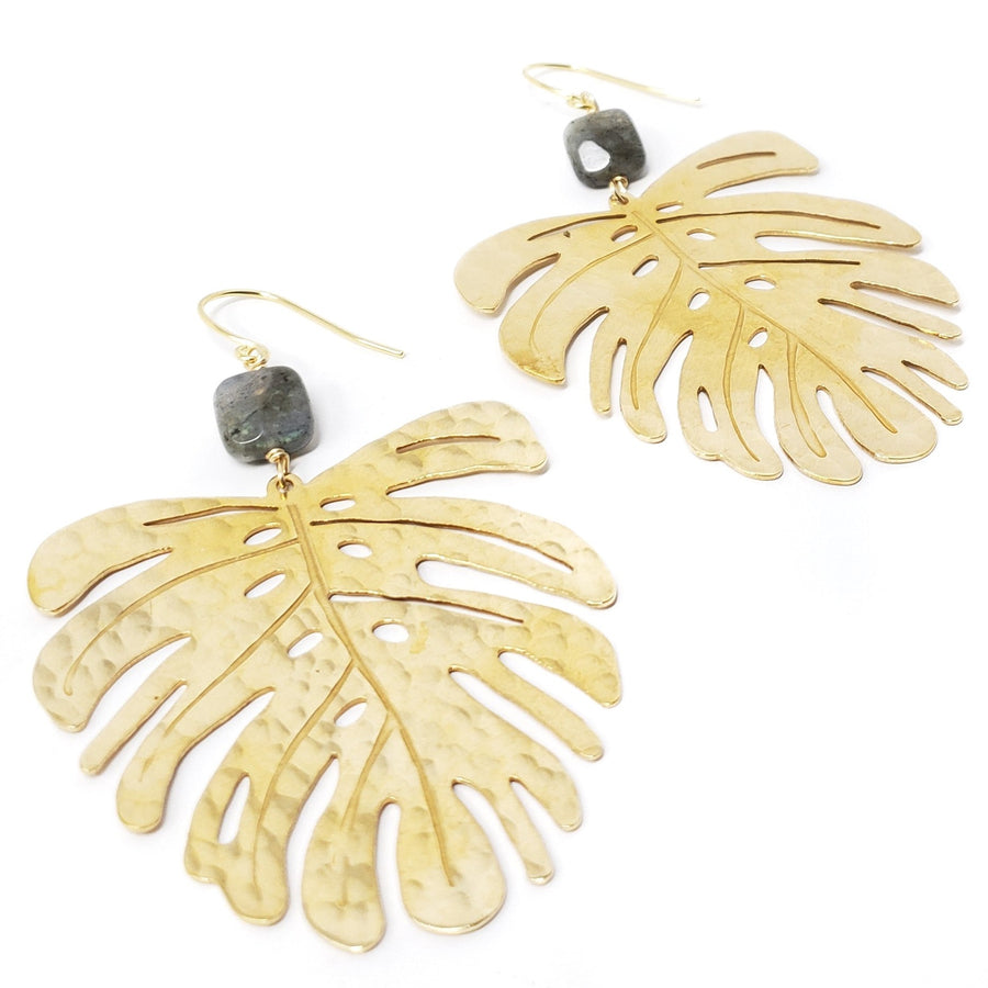 Monstera Earrings