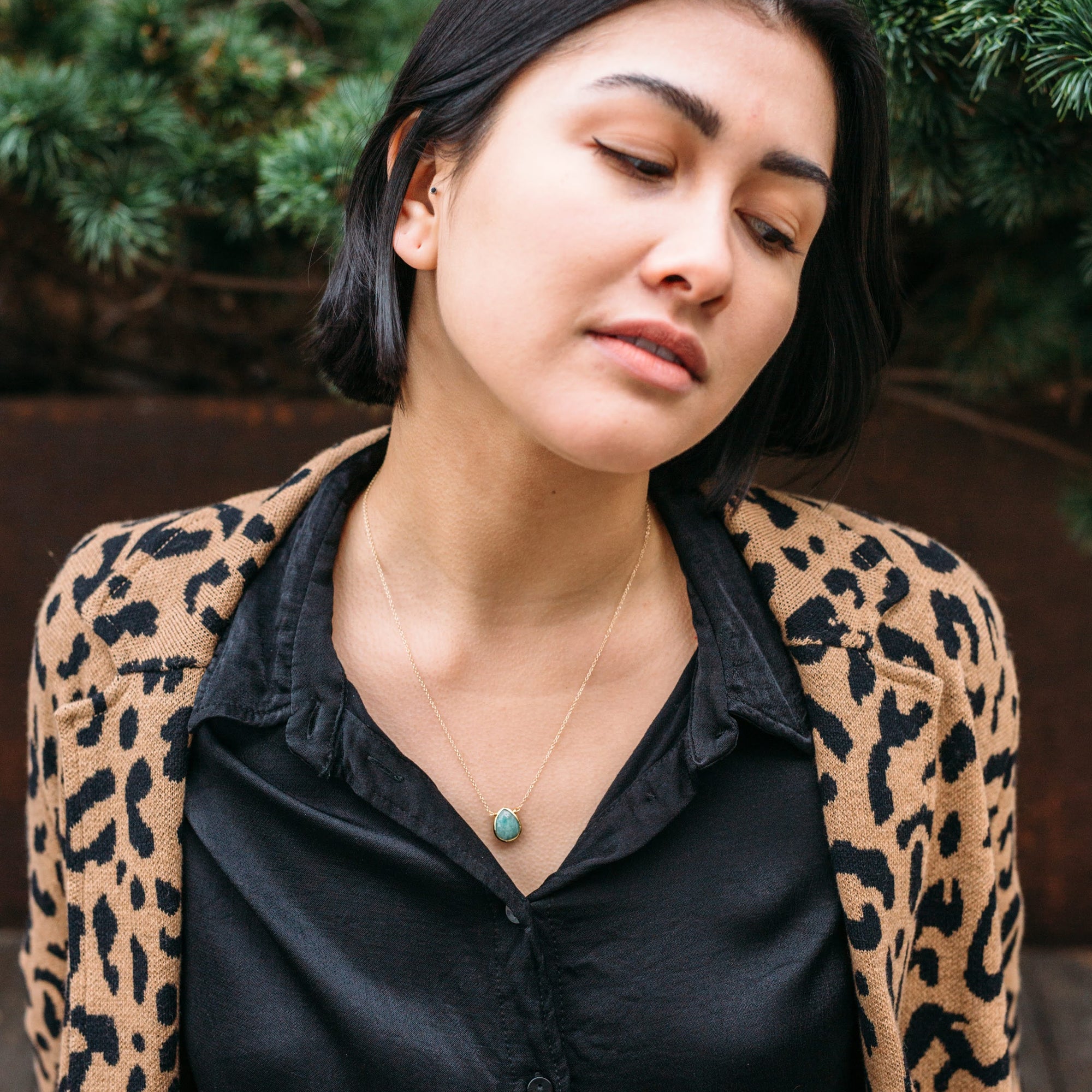 Gemstone Bezel Necklaces