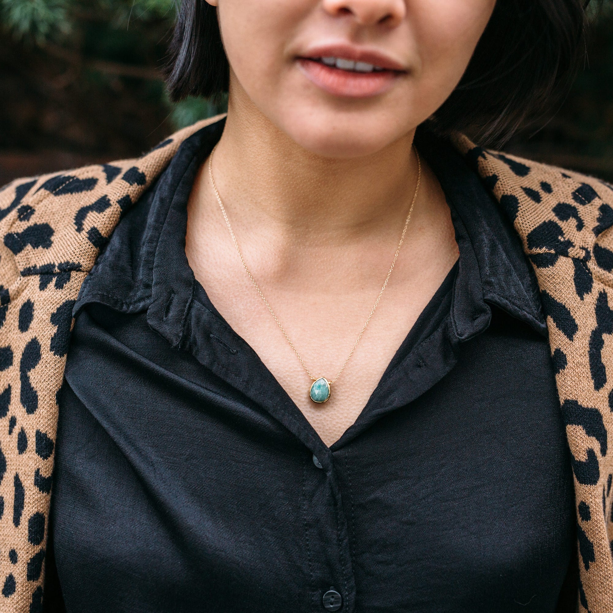 Gemstone Bezel Necklaces