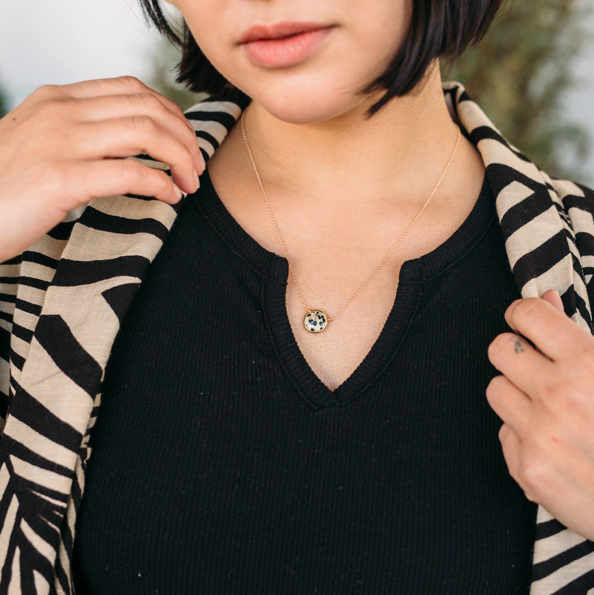 Dalmatian Necklace - Bezel