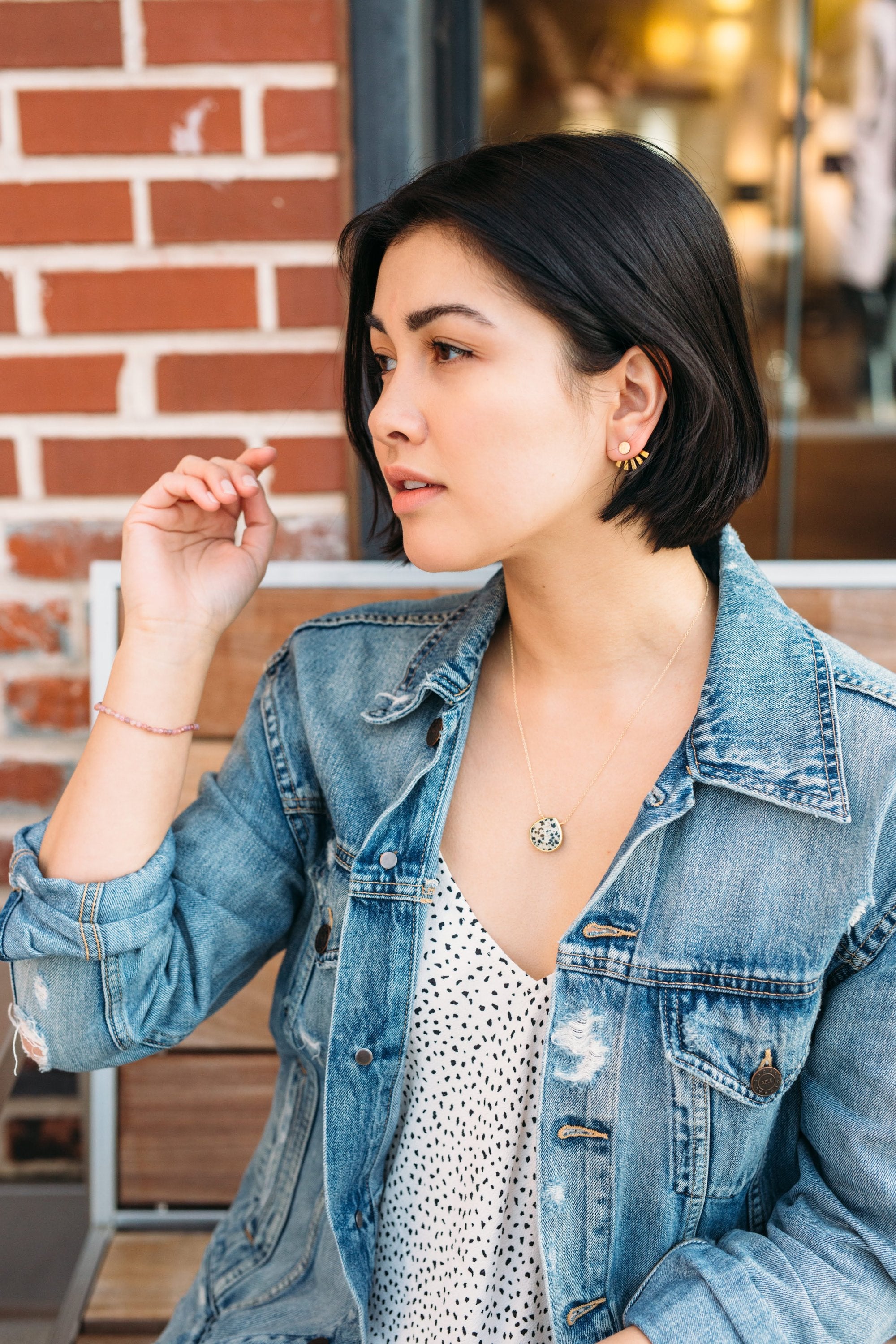 Gemstone Bezel Necklaces - XL