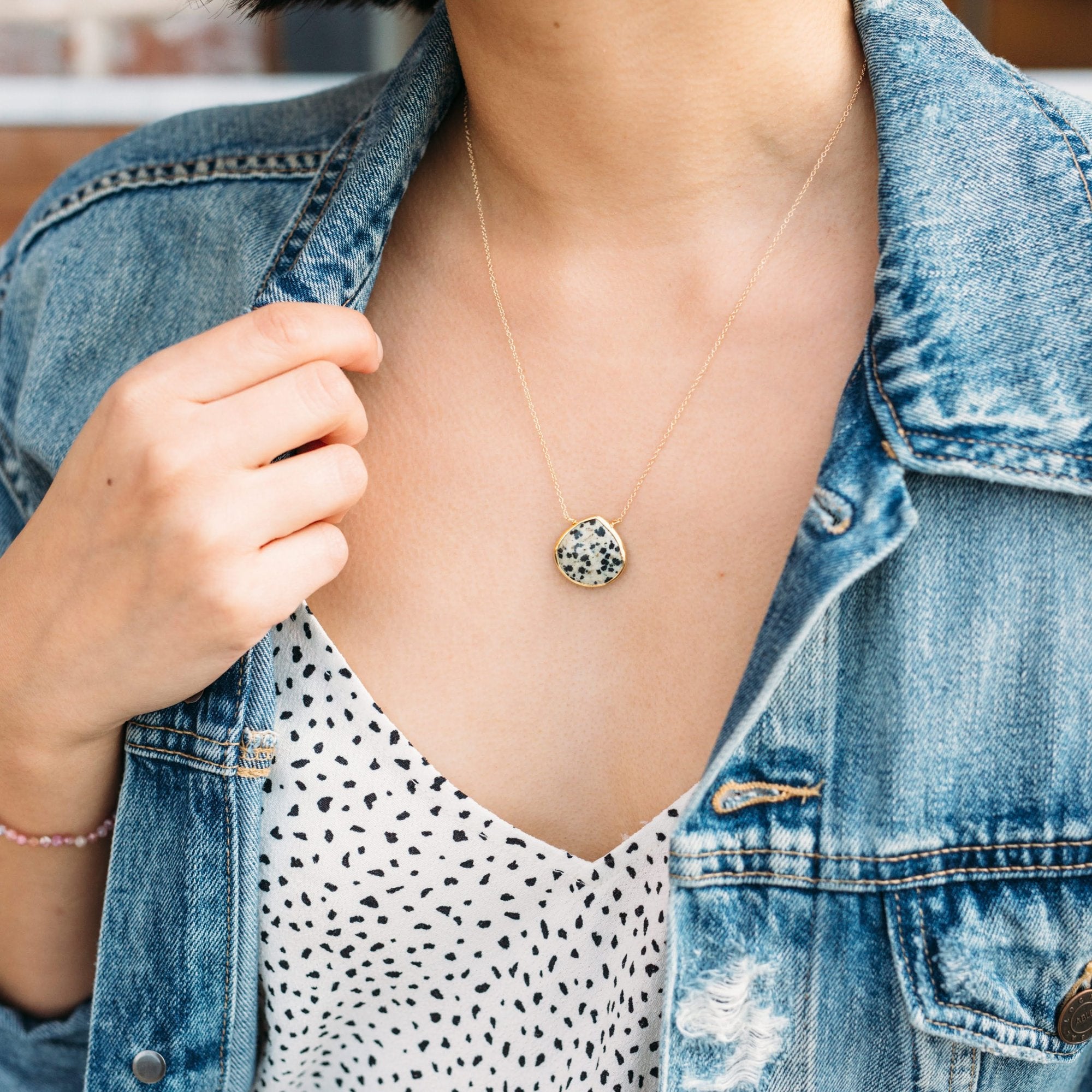 Gemstone Bezel Necklaces - XL