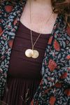 Lord's Prayer Locket Necklace - Adjustable Gold Chain