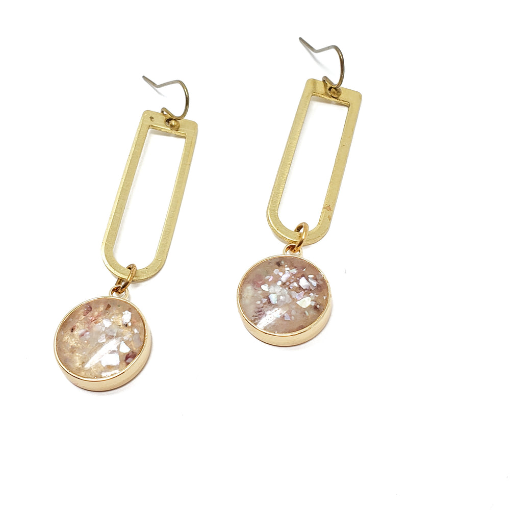 Katriana Brass and Resin Earrings