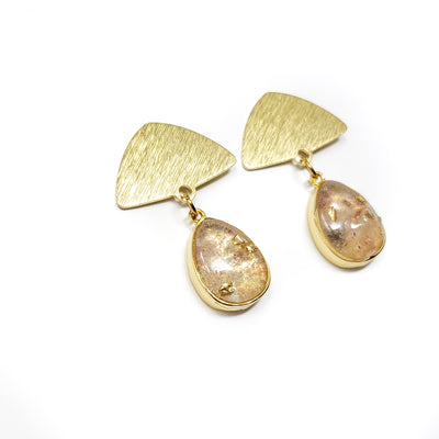 Delya Brass and Resin Earrings