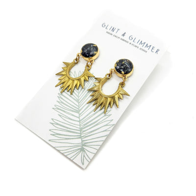 Ulka Resin + Gemstone Earrings