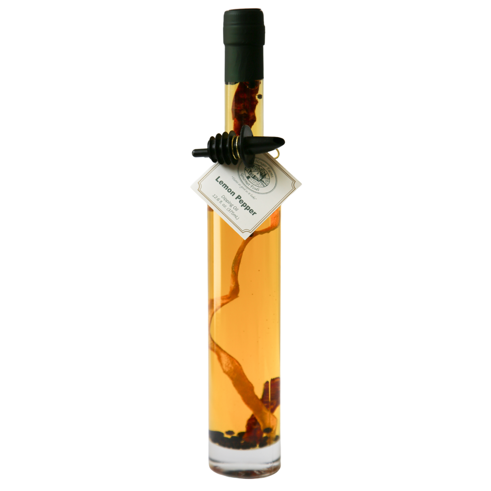 Infused Oil - Lemon Pepper (Tall Round) 375 ml