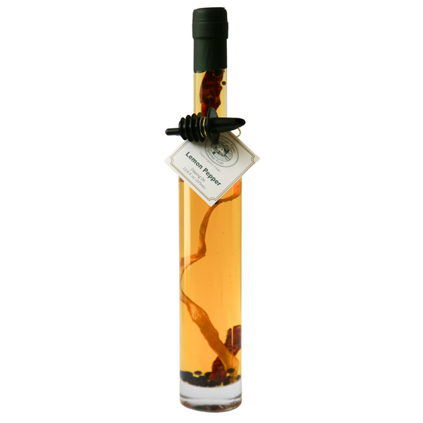 Infused Oil - Lemon Pepper (Tall Round) 375 ml