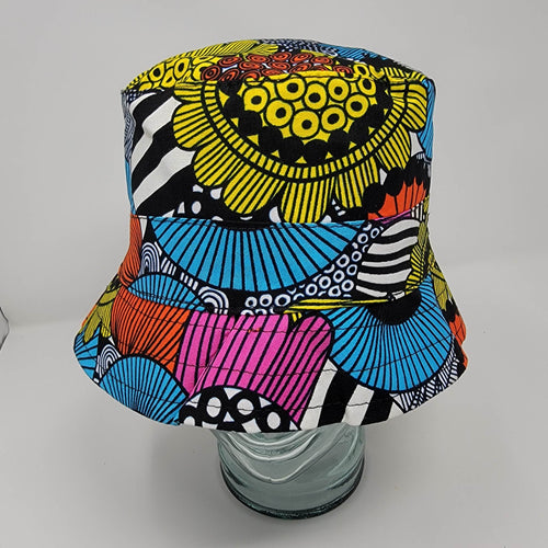 “Akakofiira” Bucket Hat in Ankara African Print