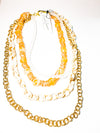 Statement, Layered Pink and Orange Necklace
