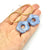 Groovy Flower Hoop Earrings (blue)