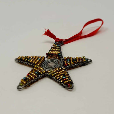 Bead Wire Christmas Star Ornament