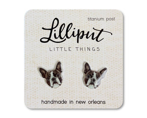 Boston Terrier Stud Earrings