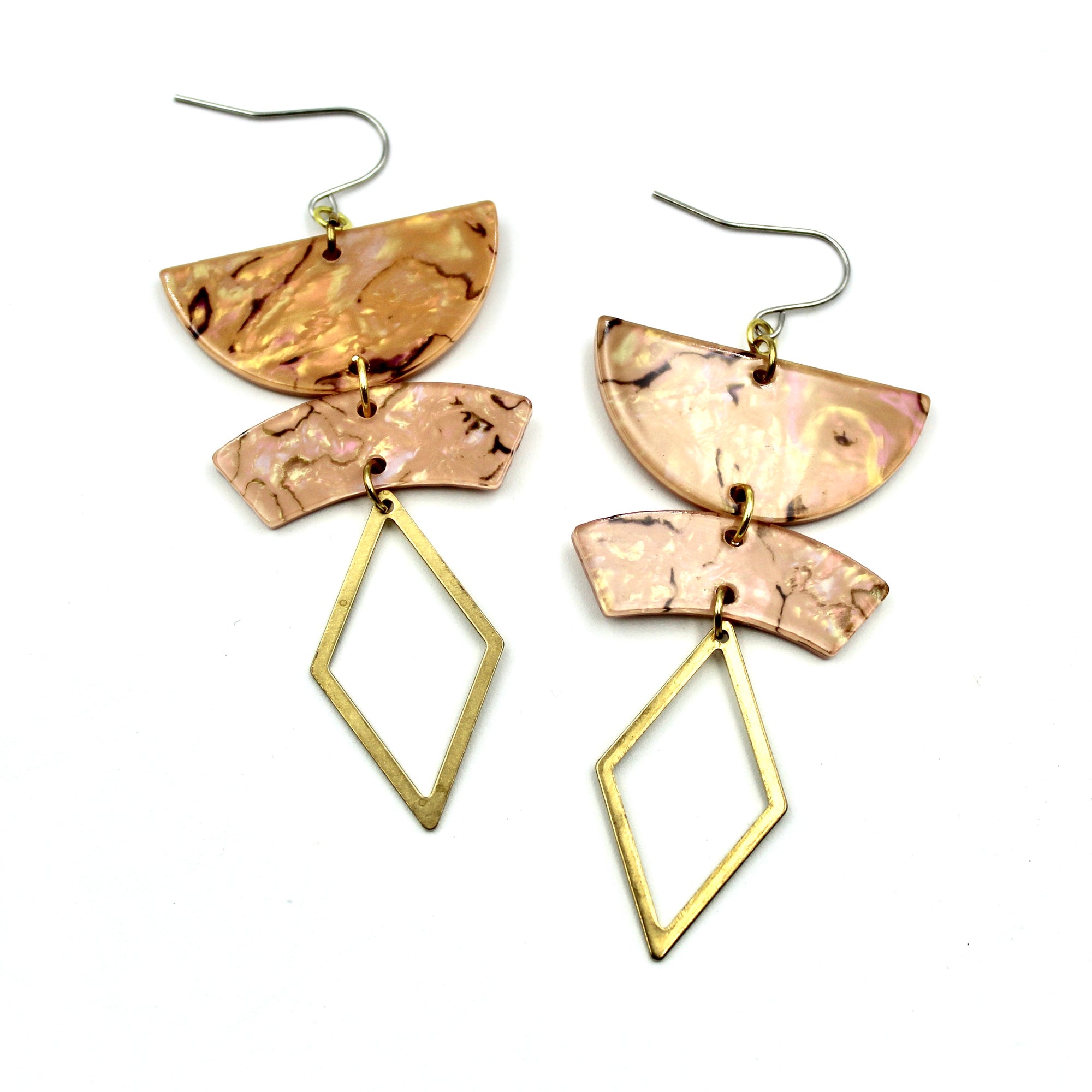 Pink Abalone Earrings