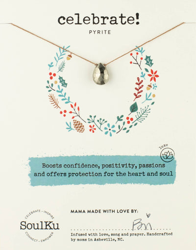 SoulKu - Pyrite Luxe Necklace to Celebrate! - OLOVE35