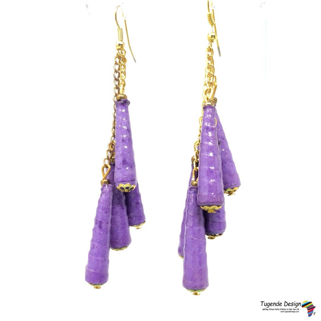 Dangling 6 Cone Bead Earrings (3 colors)