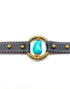 Natural Stone-Leather Bracelet