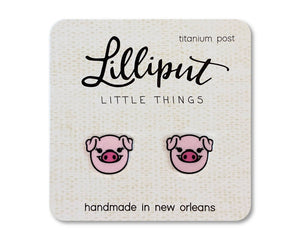 Pink Piggy Earrings