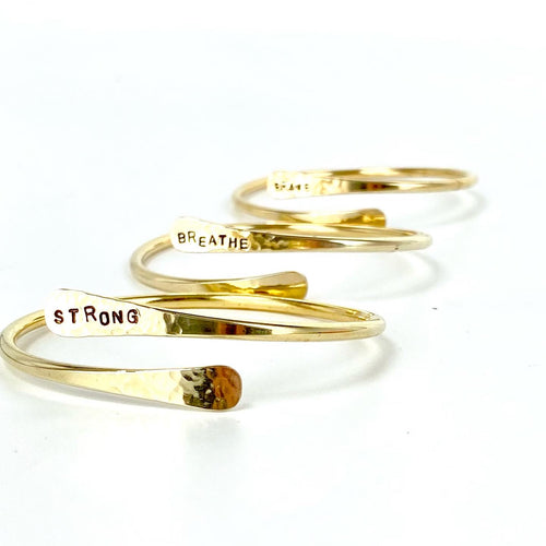 Brass bangle - stamped