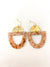 Half Moon - Brown and Gold Earrings