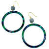 Cannes Acrylic Earrings - Hoop (green)