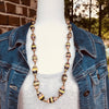 Gulu Handmade Single Strand Necklace with Chunky Paperbeads (Multi Color)